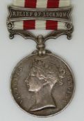 British Army Indian Mutiny Medal, with clasp for Relief of Lucknow, named to Willian Yeo, 64th