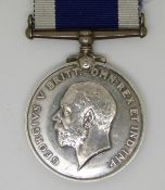 Royal Navy George V Long Service and Good Conduct Medal named to 94812 L A Anderson, HMS Medway