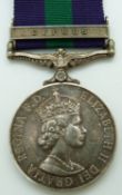 British Army Africa General Service Medal (1964) with clasp for Cyprus, named to 23400307 Pte W Cox,
