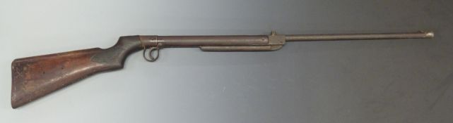 BSA Lincoln Jeffries type .177 air rifle with BSA logo to the chequered grip and storage compartment