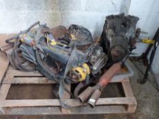 VW air cooled engine and gearbox, believed circa 1800cc ex van
