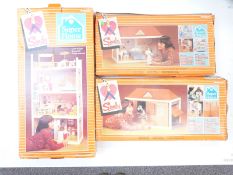 Collection of Sindy doll items including Super Home House Garage and Extension, all in original