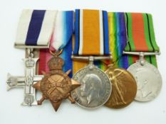 British Army medal group for George Mason, Glosters, comprising Military Cross inscribed George