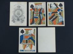 Hardy & Sons, England playing cards Old Frizzle ace. Standard full length courts. Plain backs. 52
