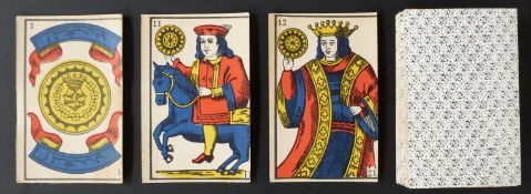 Malka Freres, Imprimerie Royale, Casablanca, Morocco playing cards. Spanish national pattern. Makers