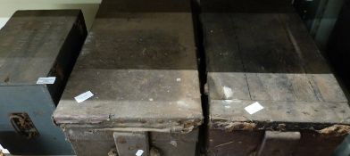 Three military boxes, one inscribed Camera Torpedo Training