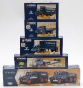 Five Corgi Classics Pickfords diecast model vehicles comprising two Scammell Contractors 17904,