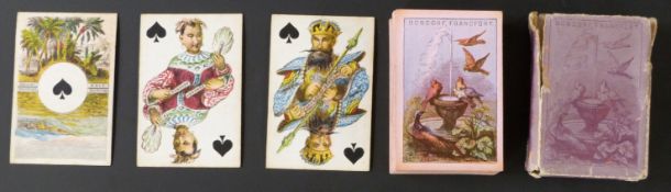 Dondorf, Frankfurt, Germany playing cards. Four Continents No 27 Cartes Pour Dames. Small patience