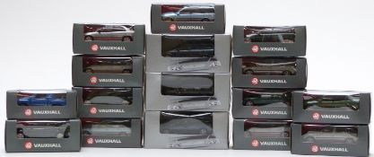 Sixteen Schuco diecast model Vauxhall cars, all in original boxes.