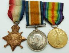 British Army WWI medals comprising 1914/1915 Star named to 22166 L/Cpl H S Beale Glosters/