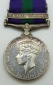 British Army General Service Medal with clasp for S E Asia 1945-46, unnamed