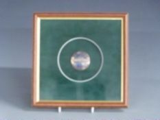 Two mounted and framed German badges, one Deutsches Feld Ehrenzrichen Hamburg and a Graf Zeppelin