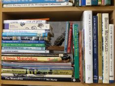 Approximately 30 vintage and classic motorcycle interest books including Sunbeam, Norton etc