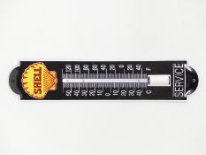 Shell Service enamel advertising thermometer, height 30cm