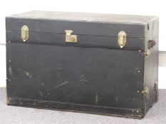 Brexton luggage trunk with plated fittings and fall front, W92 x D50 x H60cm