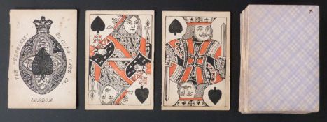 The Peerless Playing Card Co, London playing cards. Standard double ended black and red courts,