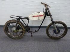 1969 Cotton 37A lightweight trail motorcycle project, no visible frame number