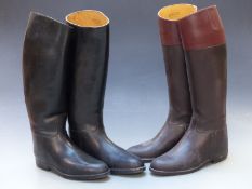 Two pairs of Aigle rubber riding boots, sizes 9 (43) and 10 (44)