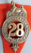 British Army North Gloucestershire 28th Regiment of Foot, Glengarry badge