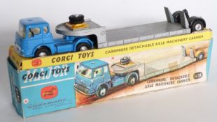 Corgi Major Toys diecast model “Carrimore” Detachable Axle Machinery Carrier with mid blue body