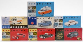Seven Vanguards 1:43 scale diecast model vehicles including Eddie Stobart, Classic Commercial