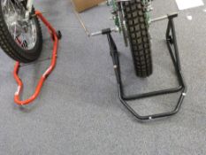 Two motorbike paddock stands