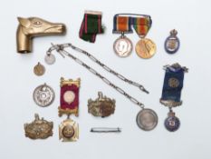 British Army WWI Medals comprising a war medal and victory medal named to 11517 Pte. G.W.J. Smith