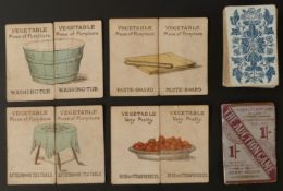 Henry Reason, London playing cards. The Auction Game. 24 pairs of cards, each representing half of