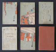 Possibly Multum in Parvo English playing cards. The Dockyard. Two sets of 12 cards, each set forming
