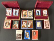 Fifteen packs of Royalty interest playing cards including 1953 Coronation and other commemorative