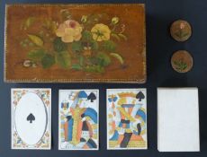 Jaques Burdel, Freiburg, Switzerland playing cards. Two packs with single ended courts, no