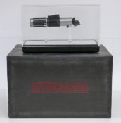 Master Replicas Star Wars Revenge of the Sith Yoda Lightsaber SW-133 on display stand in clear case,