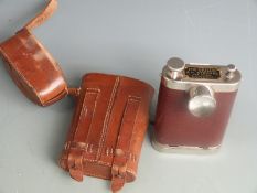 The Orilux officer's trench torch in leather outer case, H15.5cm