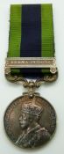 British Army India General Service Medal 1909 with clasp for Burma 1930-31, named to 1666659 Pte A C