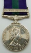 British Army General Service Medal with clasp for Arabian Peninsula, named to 23504519 Cpl H E