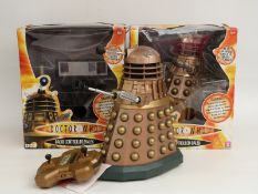 Two Character BBC Doctor Who Radio-Controlled Daleks, both in original boxes