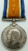 British Army WWI War Medal named to 24535 Pte S J Hunt Glosters/ Gloucestershire Regiment