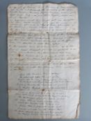Royal Navy Napoleonic era letter dated 1808 describing on the Dardanelles operation of 1807. The