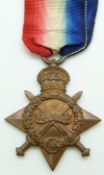British Army WWI 1914/1915 Star named to 22351 W Portingale Glosters/ Gloucestershire Regiment