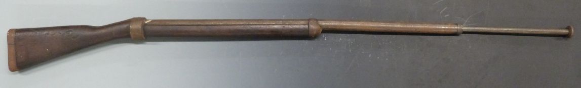 C G Bonehill sprung bayonet training or practice rifle with wooden stock stamped with ministry broad