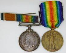 British Army WWI medals comprising War Medal and Victory Medal named to 11292 Private F Mische, East