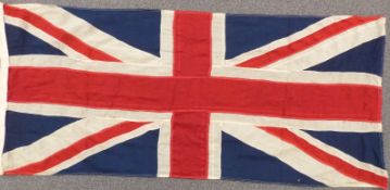 A vintage panel stitched union flag, 80 x 165cm