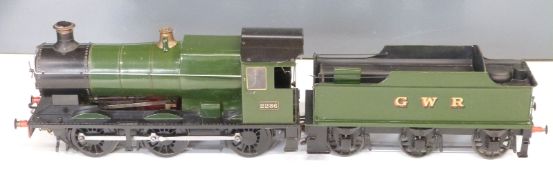 3 1/2 inch gauge 0-6-0 live steam GWR 2251 class tender locomotive with twin inside cylinders,