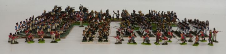 Approximately 300 1:72 scale 20mm hand painted diorama soldiers, cannon and accessories including