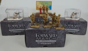 Eleven Corgi Forward March 1:32 scale model soldiers and soldier sets including Desert Storm set