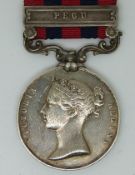 Indian Army India General Service Medal (1854) with clasp for Pegu named to Thomas Donohough, Ist