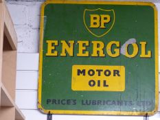 BP Energol motor oil vintage sign, 61 x 61cm