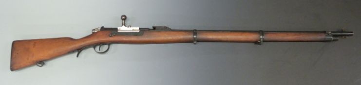 Portuguese Steyr Kropatschek model 1886 8mm bolt action rifle with receiver stamped 'OE.W.F.G. Steyr
