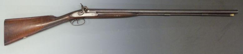Thomas Page-Wood of Bristol 12 bore side by side percussion hammer action muzzle loading sporting