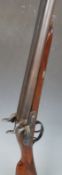 Unnamed 12 bore muzzle loading hammer action shotgun with engraved locks, hammers, trigger guard and